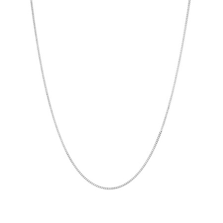 50cm (20") 1.5mm-2mm Width Curb Chain in Sterling Silver 50cm (20") 1.5mm-2mm Width Curb Chain in Sterling Silver