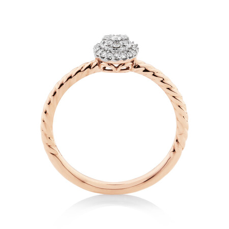 Promise Ring with 0.13 Carat TW of Diamonds in 10kt Rose Gold Promise Ring with 0.13 Carat TW of Diamonds in 10kt Rose Gold