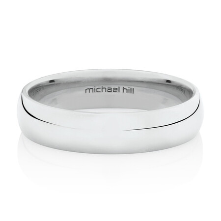 High Domed Wedding Band in 10ct White Gold High Domed Wedding Band in 10ct White Gold