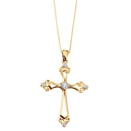 Pendant with Diamonds in 10ct Yellow Gold Pendant with Diamonds in 10ct Yellow Gold