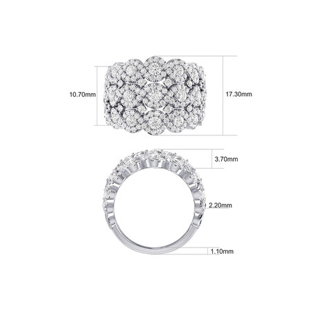 Ring with 2 1/4 Carat TW of Diamonds in 14kt White Gold Ring with 2 1/4 Carat TW of Diamonds in 14kt White Gold