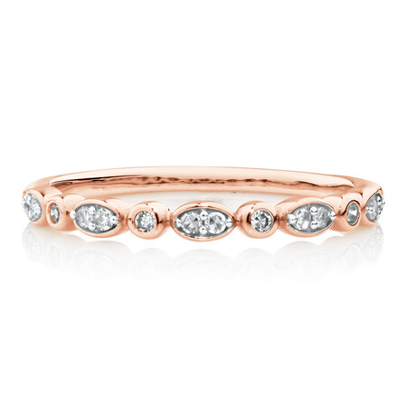 Evermore Wedding Band with Diamonds in 10ct Rose Gold Evermore Wedding Band with Diamonds in 10ct Rose Gold