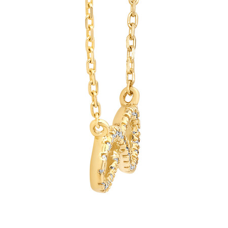 Infinity Necklace with Diamonds in 10kt Yellow Gold Infinity Necklace with Diamonds in 10kt Yellow Gold