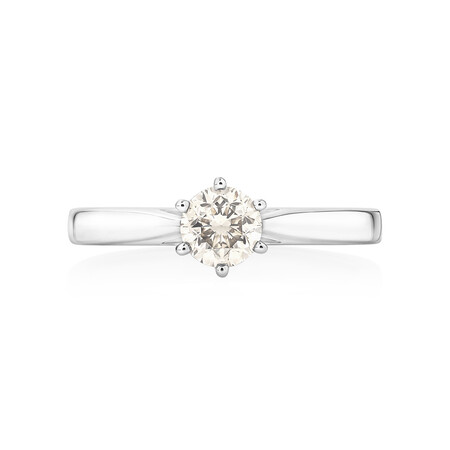 Solitaire Engagement Ring With a 0.60 Carat TW Diamond in 10ct White Gold Solitaire Engagement Ring With a 0.60 Carat TW Diamond in 10ct White Gold