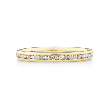 Wedding Band with 1/5 Carat TW of Diamonds in 14ct Yellow Gold Wedding Band with 1/5 Carat TW of Diamonds in 14ct Yellow Gold