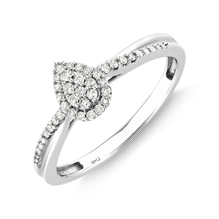 Promise Ring with 0.15 Carat TW of Diamonds in 10kt White Gold Promise Ring with 0.15 Carat TW of Diamonds in 10kt White Gold