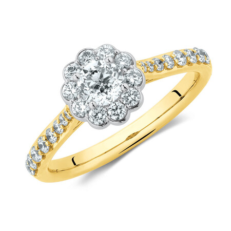 Southern Star Engagement Ring with 3/4 Carat TW of Diamonds in 14ct Yellow & White Gold Southern Star Engagement Ring with 3/4 Carat TW of Diamonds in 14ct Yellow & White Gold