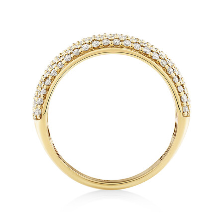 Pave Ring with 1.50 Carat TW of Diamonds in 10kt Yellow Gold Pave Ring with 1.50 Carat TW of Diamonds in 10kt Yellow Gold