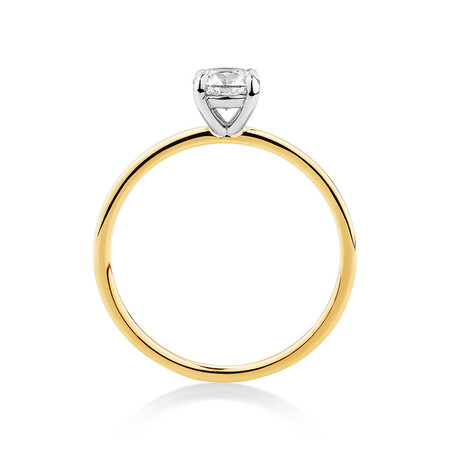 Southern Star Solitaire Engagement Ring with a 0.50 Carat TW Diamond in 18kt Yellow & White Gold Southern Star Solitaire Engagement Ring with a 0.50 Carat TW Diamond in 18kt Yellow & White Gold