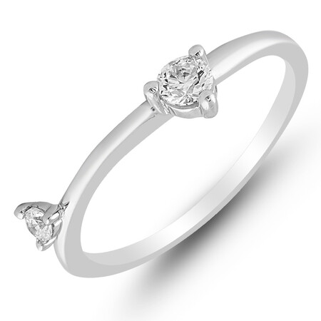 Ring with 0.25 Carat TW of Diamonds in 10ct White Gold Ring with 0.25 Carat TW of Diamonds in 10ct White Gold