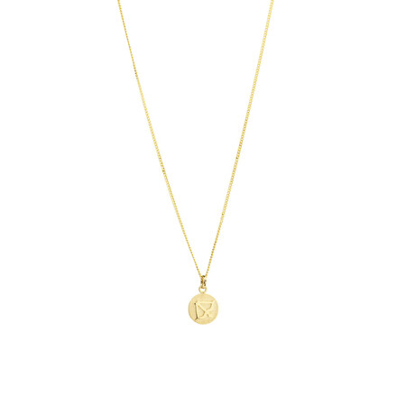 Sagittarius Zodiac Pendant in 10ct yellow Gold Sagittarius Zodiac Pendant in 10ct yellow Gold