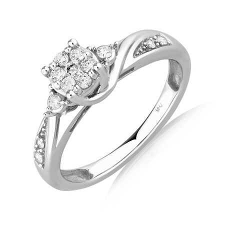 Promises of Love Bridal Set with 1/4 Carat TW of Diamonds in 10ct White Gold Promises of Love Bridal Set with 1/4 Carat TW of Diamonds in 10ct White Gold