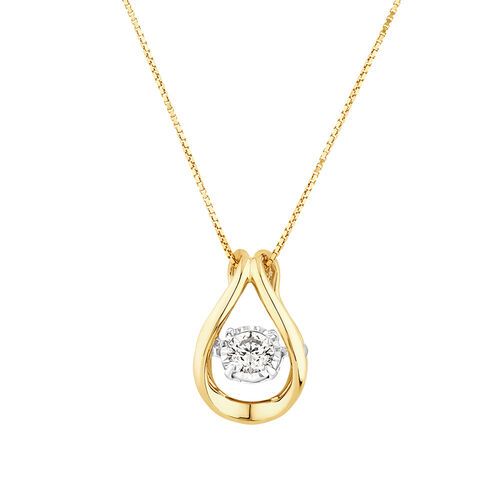 Everlight Pendant with a 1/4 Carat TW Diamond in 10kt Yellow Gold