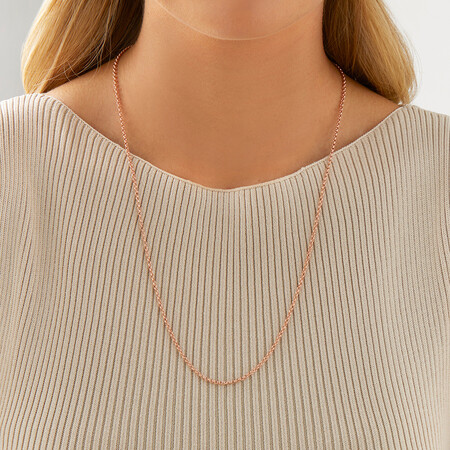60cm (24") Hollow Belcher Chain in 10kt Rose Gold 60cm (24") Hollow Belcher Chain in 10kt Rose Gold
