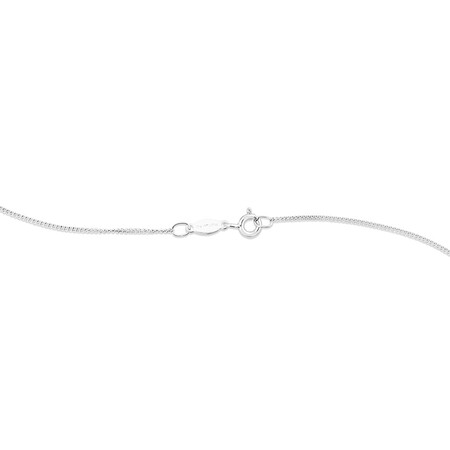 45cm (18") 1mm Width Curb Chain in 10kt White Gold 45cm (18") 1mm Width Curb Chain in 10kt White Gold