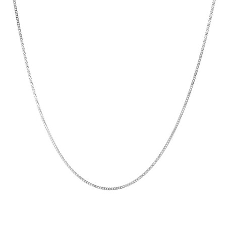 50cm (20") Curb Chain in 10ct White Gold 50cm (20") Curb Chain in 10ct White Gold