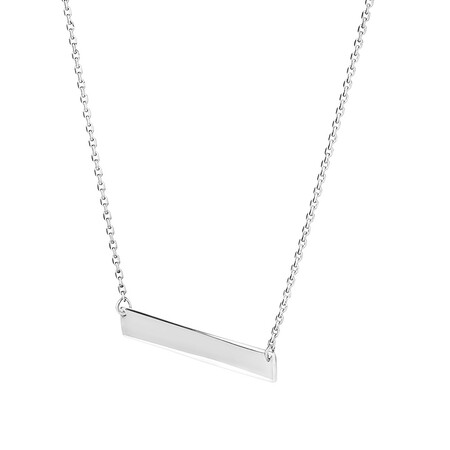 Engravable Bar Necklace in Sterling Silver Engravable Bar Necklace in Sterling Silver