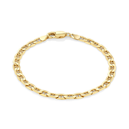 19cm (7.5") 4.5mm-5mm Width Anchor Bracelet in 10kt Yellow Gold 19cm (7.5") 4.5mm-5mm Width Anchor Bracelet in 10kt Yellow Gold