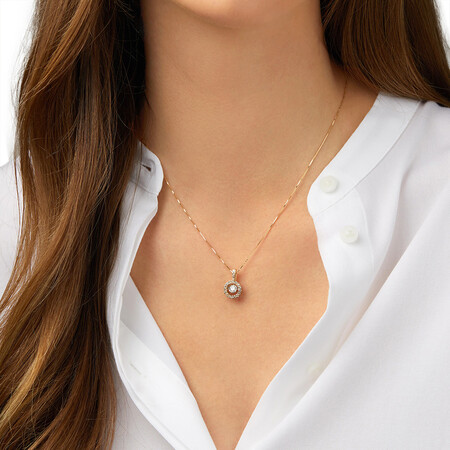 Everlight Pendant with 0.50 Carat TW of Diamonds in 14kt Yellow Gold Everlight Pendant with 0.50 Carat TW of Diamonds in 14kt Yellow Gold