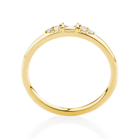 Stacker Ring with Diamonds in 10ct Yellow Gold Stacker Ring with Diamonds in 10ct Yellow Gold