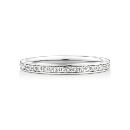 Wedding Band with 1/5 Carat TW of Diamonds in 14ct White Gold Wedding Band with 1/5 Carat TW of Diamonds in 14ct White Gold