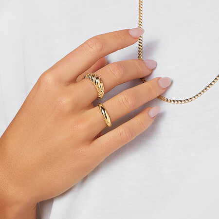 Narrow Polished Dome Ring in 10kt Yellow Gold Narrow Polished Dome Ring in 10kt Yellow Gold