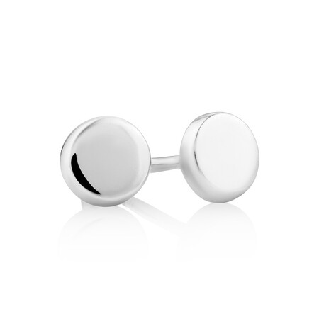 Disc Stud Earrings in Sterling Silver Disc Stud Earrings in Sterling Silver