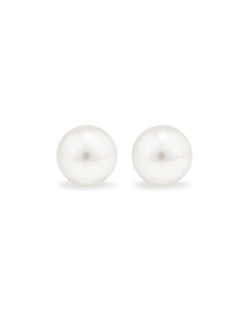 Stud Earrings with 9mm Button Cultured Freshwater Pearls in Sterling Silver Stud Earrings with 9mm Button Cultured Freshwater Pearls in Sterling Silver
