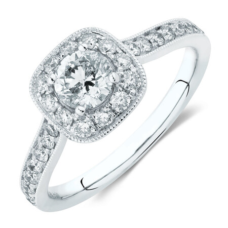 Engagement Ring With 1 Carat TW Of Diamonds In 14ct White Gold Engagement Ring With 1 Carat TW Of Diamonds In 14ct White Gold