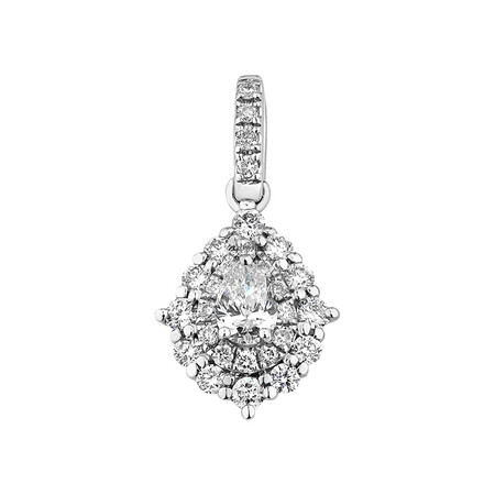 Vintage Pear Pendant with 0.25 Carat TW of Diamonds in 18kt White Gold Vintage Pear Pendant with 0.25 Carat TW of Diamonds in 18kt White Gold