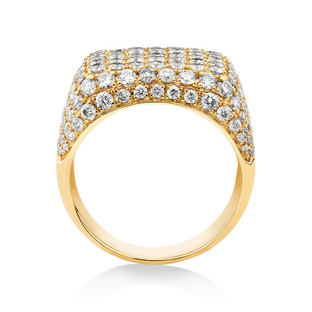 Gents Ring with 5 Carat TW of Diamonds In 10ct Yellow Gold Gents Ring with 5 Carat TW of Diamonds In 10ct Yellow Gold