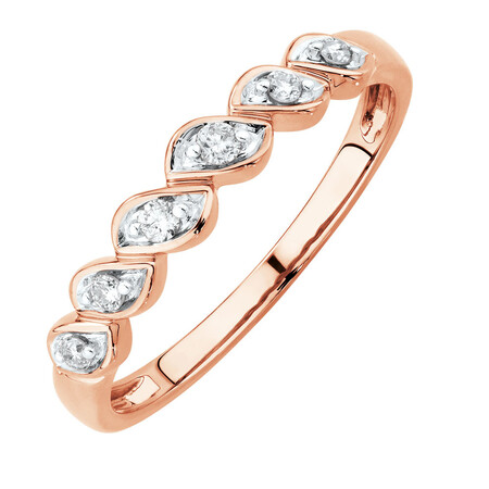Wedding Band with Diamonds in 10ct Rose Gold Wedding Band with Diamonds in 10ct Rose Gold