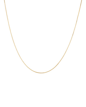 45cm (18") 1mm Width Box Chain in 18kt Yellow Gold 45cm (18") 1mm Width Box Chain in 18kt Yellow Gold