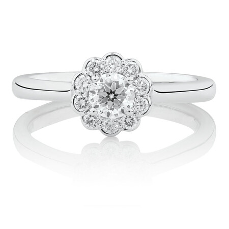 Southern Star Engagement Ring with 1/2 Carat TW of Diamonds in 14ct White Gold Southern Star Engagement Ring with 1/2 Carat TW of Diamonds in 14ct White Gold