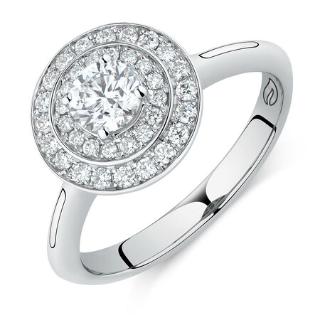 Whitefire Engagement Ring with 3/4 Carat TW of Diamonds in 18ct White & 22ct Yellow Gold