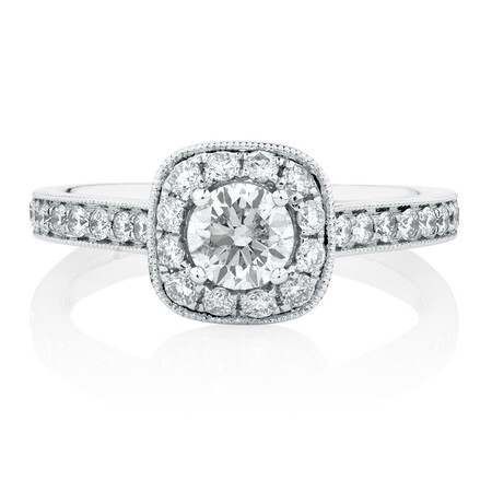 Engagement Ring With 1 Carat TW Of Diamonds In 14ct White Gold Engagement Ring With 1 Carat TW Of Diamonds In 14ct White Gold