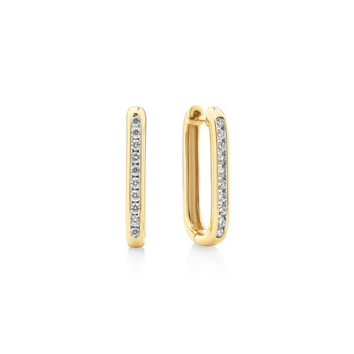 Huggies with 0.22 Carat TW of Diamonds in 10kt Yellow Gold Huggies with 0.22 Carat TW of Diamonds in 10kt Yellow Gold