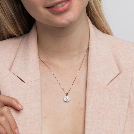 Whitefire Pendant with 0.34 Carat TW of Diamonds in 18ct White Gold & 22ct Yellow Gold Whitefire Pendant with 0.34 Carat TW of Diamonds in 18ct White Gold & 22ct Yellow Gold
