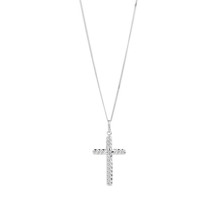 Cross Pendant in 10ct White Gold Cross Pendant in 10ct White Gold