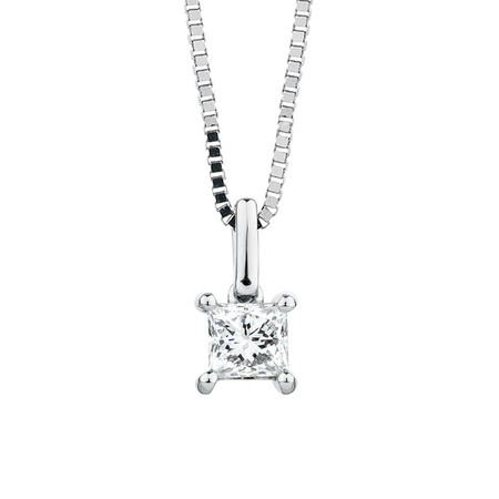 Solitaire Pendant with a 1/2 Carat Diamond in 18ct White Gold Solitaire Pendant with a 1/2 Carat Diamond in 18ct White Gold
