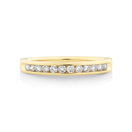 Wedding Band with 1/4 Carat TW of Diamonds in 14kt Yellow Gold Wedding Band with 1/4 Carat TW of Diamonds in 14kt Yellow Gold