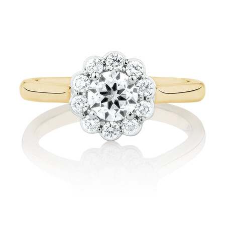 Southern Star Engagement Ring with 0.85 Carat TW of Diamonds in 14ct Yellow & White Gold Southern Star Engagement Ring with 0.85 Carat TW of Diamonds in 14ct Yellow & White Gold