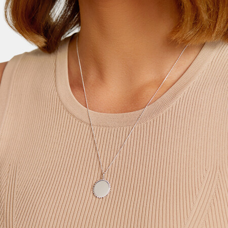 50cm (20") Engravable Pendant in Sterling Silver 50cm (20") Engravable Pendant in Sterling Silver