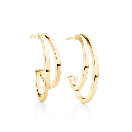 Small Half Hoop Earrings In 10kt Yellow Gold Small Half Hoop Earrings In 10kt Yellow Gold