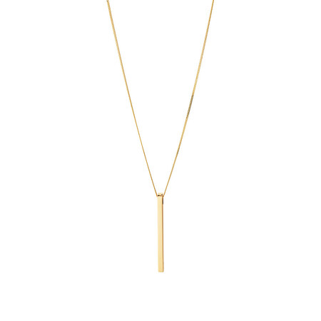 Vertical Bar Necklace in 10kt Yellow Gold