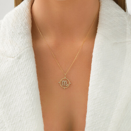 Scorpio Zodiac Pendant with 0.20 Carat TW of Diamonds in 10kt Yellow Gold Scorpio Zodiac Pendant with 0.20 Carat TW of Diamonds in 10kt Yellow Gold