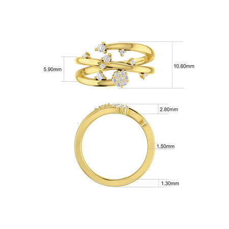 Scatter Ring with 0.25 Carat TW of Diamonds in 10ct Yellow Gold Scatter Ring with 0.25 Carat TW of Diamonds in 10ct Yellow Gold