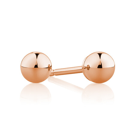 4mm Ball Stud Earrings in 10ct Rose Gold 4mm Ball Stud Earrings in 10ct Rose Gold