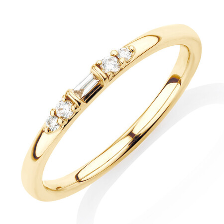 Stacker Ring with Diamonds in 10ct Yellow Gold Stacker Ring with Diamonds in 10ct Yellow Gold