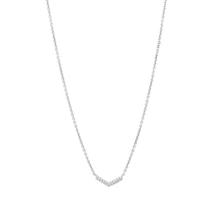 Arrow Necklace with Diamonds in Sterling Silver